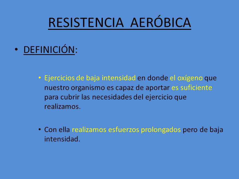 Resistencia aerobica deportes